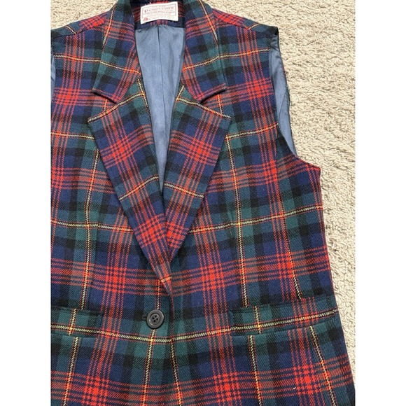Vintage Pendleton Women's Plaid Petite Vest Grandmacore Schoolgirl Academia 6 - Picture 2 of 6